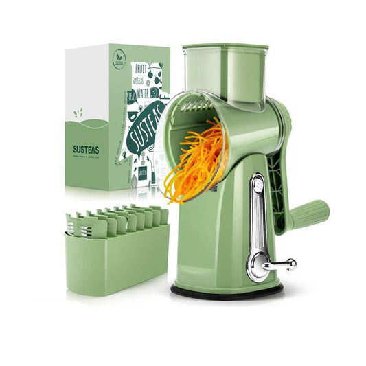 Manual Rotary Cheese Grater & Vegetable Slicer